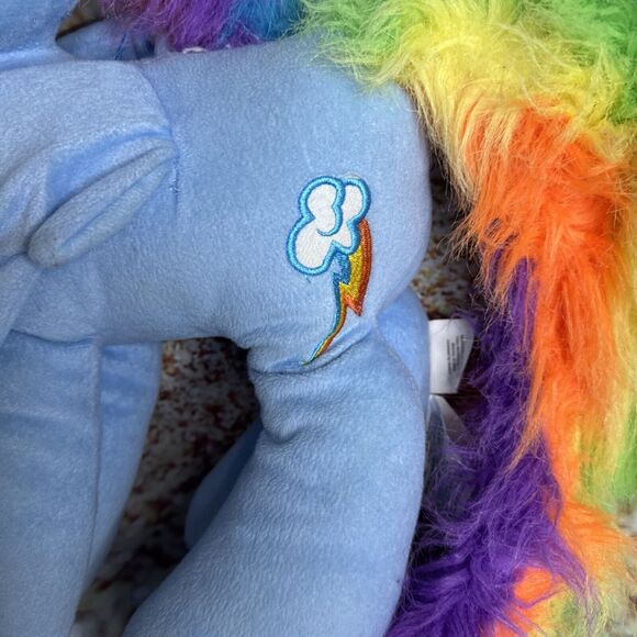 My Little Pony Large Plush Stuffed Toy 20" Rainbow Dash Hasbro Blue Pegasus 2014 - Picture 2 of 8